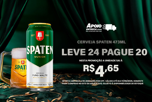 Cerveja Spaten 473ml Leve 24 Pague 20 até 17/08